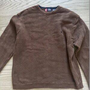 CHAPS Men's XL Brown Pullover Sweater